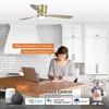 Parrot Uncle 52 Inch Gold Modern Flush Mount Smart Ceiling Fan with Lights and Remote, Works with Alexa and Google Home - 2 of 4