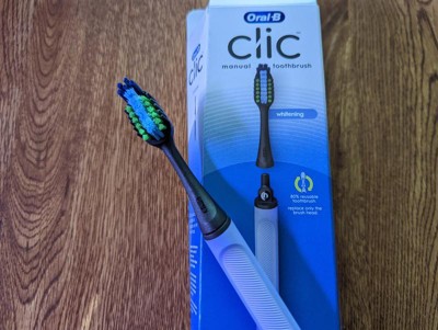 Oral-b Clic Manual Toothbrush With Magnetic Brush Holder - Metallic Rose -  Soft : Target