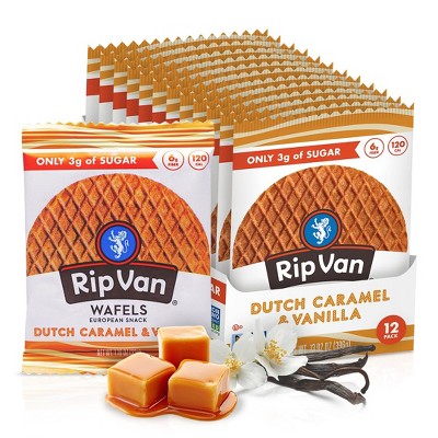 Rip Van Wafels Dutch Caramel & Vanilla Stroopwafels - 1.16 Ounce (pack Of 12)