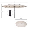 TiramisuBest 7.5ft×7.5ft Aluminum Pole Outdoor Patio Market Table Umbrella with Crank & Push Button Tilt - Black - 4 of 4