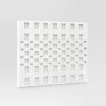 30" x 22" Metal and Paper Pulp Geometric Wall Sculpture Off-White - Threshold™