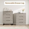 4 Dresser for Bedroom, 41.5" Tall Dresser, Freestanding Vertical Drawer Cabinet, Wooden Closet Storage Chest for Living Room, Hallway, Entryway - 4 of 4
