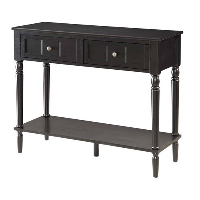 French Country Two Drawer Hall Table Black - Breighton Home