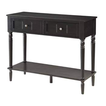 French Country 2 Drawer Hall Table with Shelf - Breighton Home