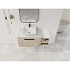 Vynxaria 42 in. Single Wall-Hung White Oak Plywood Bath Vanity with White Flat Stone Slab Ceramic Top KD-PACKING Ready to - 4 of 4