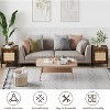 2Pack Modern Farmhouse Rattan Bedside Table with Tray and Entryway Storage Shelf, Multi-Functional Coffee and Sofa Table for Living Room and Bedroom - 2 of 4