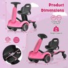 Costway 6V Kids Ride On Drift Car Electric Drifting Go Kart for Kids with 360° Spin Dark/Pink/Red/White - 3 of 4