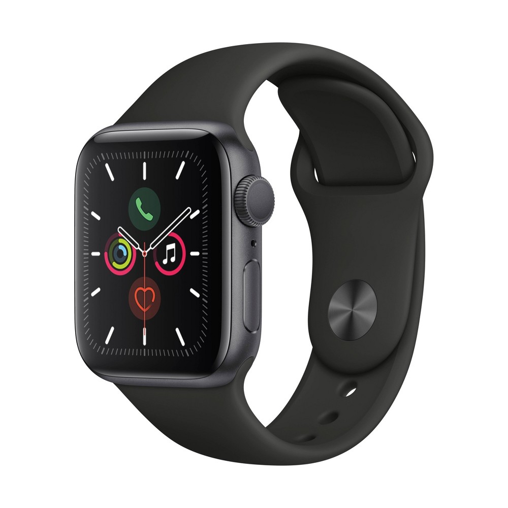 UPC 190199266636 product image for Apple Watch Series 5 GPS, 40mm Space Gray Aluminum Case with Black Sport Band | upcitemdb.com