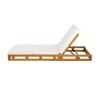 VisioGear Lounge Chaise Set with Headrest and Cream & Triple Fold Lounge Cushions for Poolside, Patio, Cream&Teak, 79"*28.75"*34" - 4 of 4