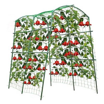 Sunnyglade 7.2FT Tall Cucumber Tunnel Trellis for Climbing Plants Outdoor, Large Arbor Garden Arch Trellis