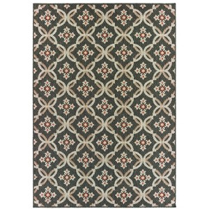 Oriental Weavers Latitude 1904K Grey/ Orange Indoor/Outdoor Area Rug - 7'10" x 10' - 1 of 4