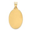 Black Bow Jewelry 14k Yellow or White Gold Hollow Oval St. Christopher Pendant, 18x35mm - 3 of 4
