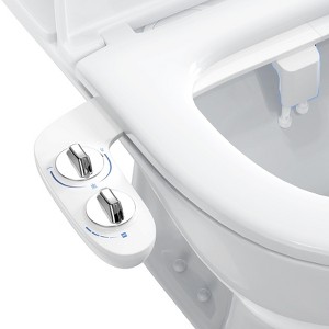 Bidet Attachment for Toilet, Self-Cleaning Dual Nozzle with Adjustable Water Pressure, Rear Wash Toilet Seat Attachment, - 1 of 4