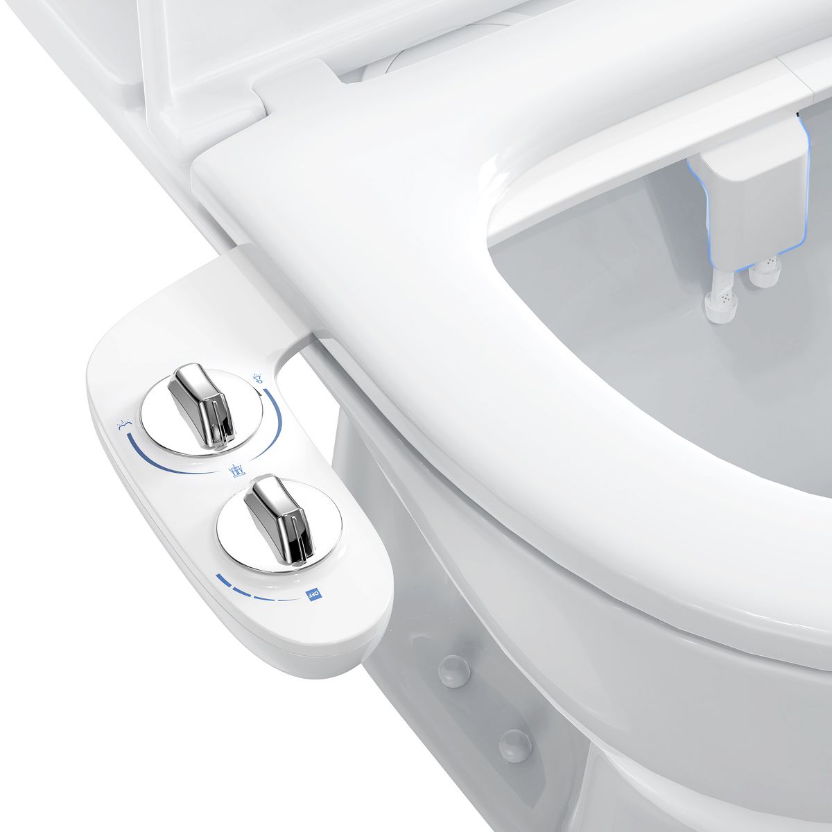 Bidet Attachment for Toilet Seat Water Pressure, Hygienic Bidets Attachment for Existing Toilets - Adjustable Fresh Water Pressure Dual Nozzle - thumbnail 7