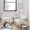 Art Leon Velvet Accent Chair, Modern Armchair for Living Room, Stylish Upholstered Single Sofa - 3 of 4