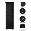TiramisuBest Tall Storage Cabinet with Doors and 4 Shelves for Living Room, Kitchen, Office, Bedroom, Bathroom, Modern, Black - 3 of 4