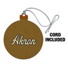 University of Akron Secondary Wood Christmas Tree Holiday Ornament - 2 of 4
