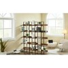 5-Tier Open Vintage Bookshelf, MDF & Steel Construction Brown Book Rack for Living Room Bedroom - 2 of 2
