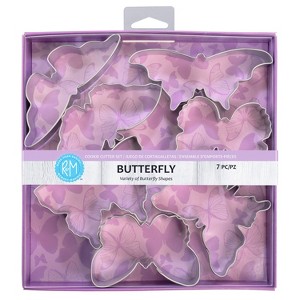 R&M International Butterfly 7 Piece Cookie Cutter Set - 1 of 3