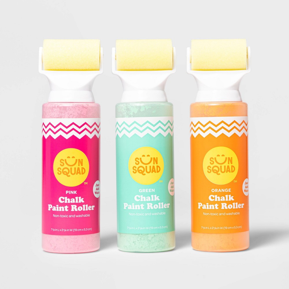 Sidewalk Chalk Paint Rollers 3 ct - Sun Squad™