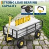900 LBS Garden Cart,Heavy Duty Yard Wagon with Removable Mesh Sides,10" Pneumatic Tires & 180°Adjustable Handle,2-in-1 Flatbed for Farm and Gardening - 4 of 4