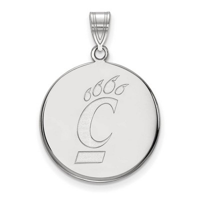 Black Bow Jewelry 14k White Gold Cincinnati Bearcats NCAA Large Pendant