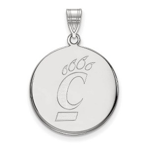 Black Bow Jewelry 14k White Gold Cincinnati Bearcats NCAA Large Pendant - 1 of 3