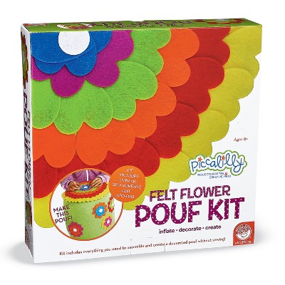 MindWare Felt Flower Pouf Kit - Creative Activities -Makes One 12" x 12" Pouf