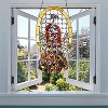 Fine Art Lighting Peacock and Flowers Stained Glass Window Panel, Multi Colors - 4 of 4