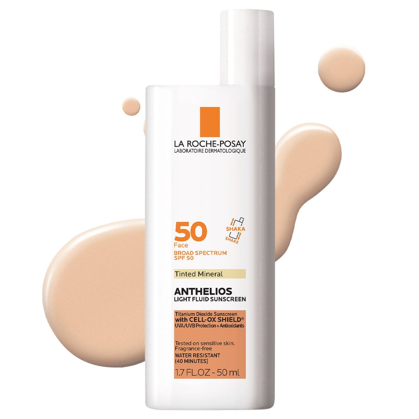 Тонированный минеральный флюид La Roche Posay Anthelios SPF 50, дорожный формат, 1.7 fl oz — фото 2