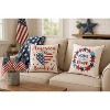 C&F Home 18" x 18" Patriotic "Home Of The Brave" Wreath Pattern Applique Accent Throw - 4 of 4
