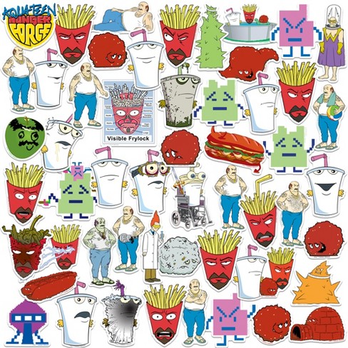 Aqua Teen Hunger Force Character 50CT Vinyl Large Deluxe Stickers Variety Pack - image 1 of 4