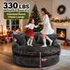 Aukfa 55" Oversized Round Chaise Lounge Chair, Modern Circle/Cloud Sofa Bed, Bean Bag Chair For Living Room - 3 of 4