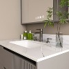 KTMBDW 43/37/31'' Rectangular Bathroom Sink with Marble Vanity Top, Predrilled Centerset and 4-Inch Backsplash, Stain-Resistant, Easy-To-Clean- White - 3 of 4