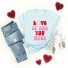 Simply Sage Market Women's Love Is All You Need Smiley Short Sleeve Graphic Tee - 3 of 4