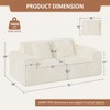 Racxily 75'' Modern Loveseat Sofa, No Assembly Required Comfy Deep Seat Couches 1 pcs for Living Room, Bedroom, Apartment - 3 of 4