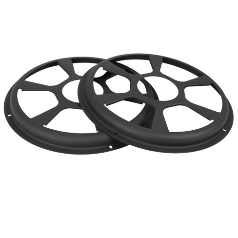 Unique Bargains 2 Pcs Universal 9&quot; Black Car Audio Speaker Hollow Mesh