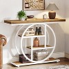 Tribesigns  Industrial 4-Tier 41.3" Console Table with Circle Base - 2 of 4