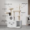 Cat Tree House, Cat Condos, Aesthetic Cats Tree, Hidden Litter Box, Wooden Cats Furniture with Multiple Platforms - 2 of 4