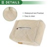 Unique Bargains Universal Car Tissue Holder for Storage Tissues Box Cover Car Backseat Extra Large Tissue Organizationm Faux Leather Beige - 3 of 4