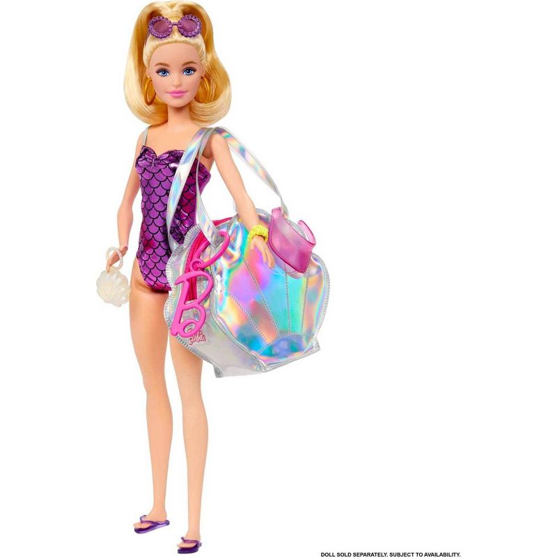 Barbie Clothes, Deluxe Bag with Swimsuit and Themed Accessories, 4 of 6