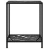 vidaXL Console Table Black 23.6 in.x13.8 in.x29.5 in. Tempered Glass - 2 of 4