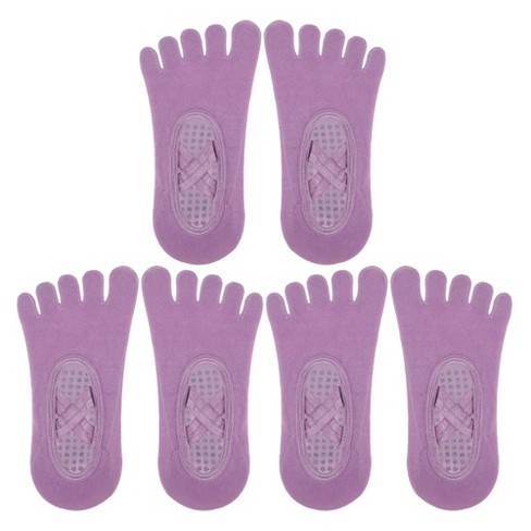 Yoga Toe Socks with Grips for Women Non-slip Socks for Pilates