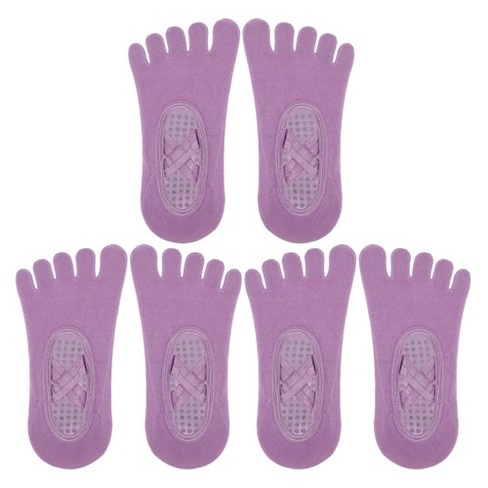 Yoga Socks for Women with Grips, Non-Slip Five Toe Socks for Pilates, Barre  : : Clothing, Shoes & Accessories