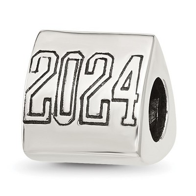 Black Bow Jewelry 2024 Graduation 3 Sided Sterling Silver Bead Charm