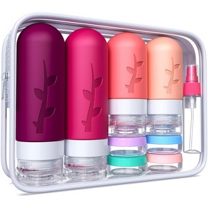 18 Pack Travel Bottles for Toiletries, TSA Approved Leak Proof Silicone Containers for Refillable Shampoo - 1 of 4