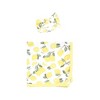 Hudson Baby Infant Girl Gown, Swaddle Blanket and Cap or Headband, Lemons, 0-6 Months - 3 of 4