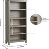 5 Tier Tall Bookcase, 71 Inch Modern Wooden Bookshelves with Adjustable Shelves, Large Sturdy Open Display Shelf for Apartment, Library, Office - 2 of 4