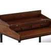 Carolina Living Raleigh Rustic Top RTA Writing Desk Chestnut/Black: Mango Wood Surface, Iron Frame, Drawer Storage - 2 of 4