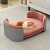 Dog Couch Bed Puppy Sofa Bed, Elevated Pet Sofa with Removable Mattress Cover, Indoor Furniture for Small Dogs, Cats, Puppies-Cuddlewood - 3 of 4
